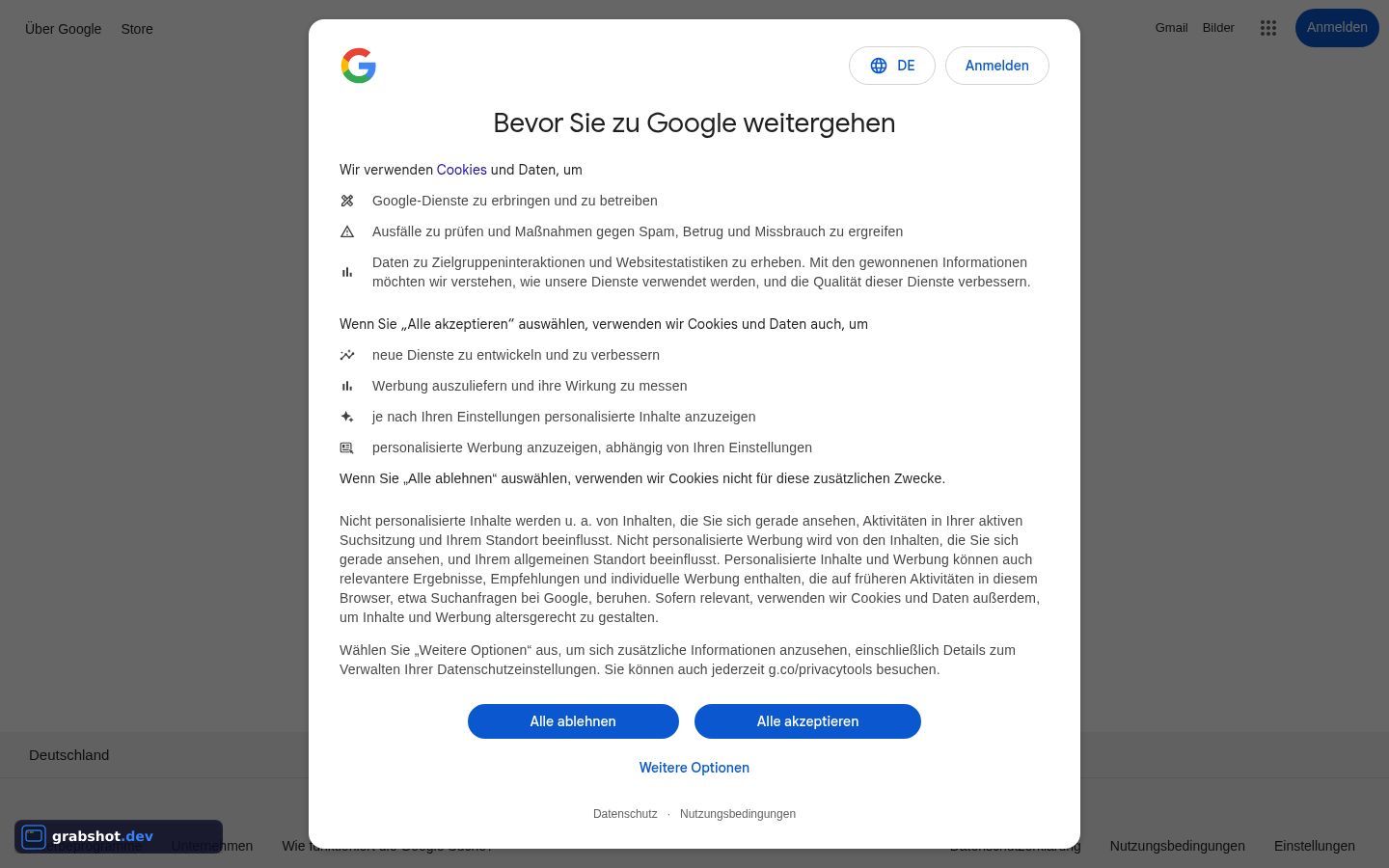 Screenshot of Google - https://www.google.com