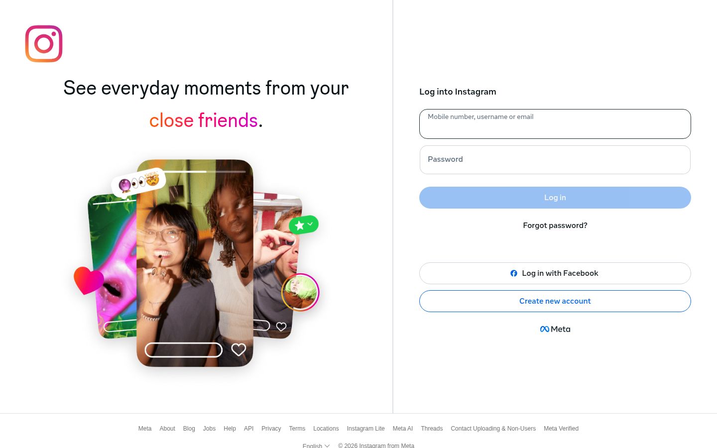 Screenshot of Instagram - https://www.instagram.com
