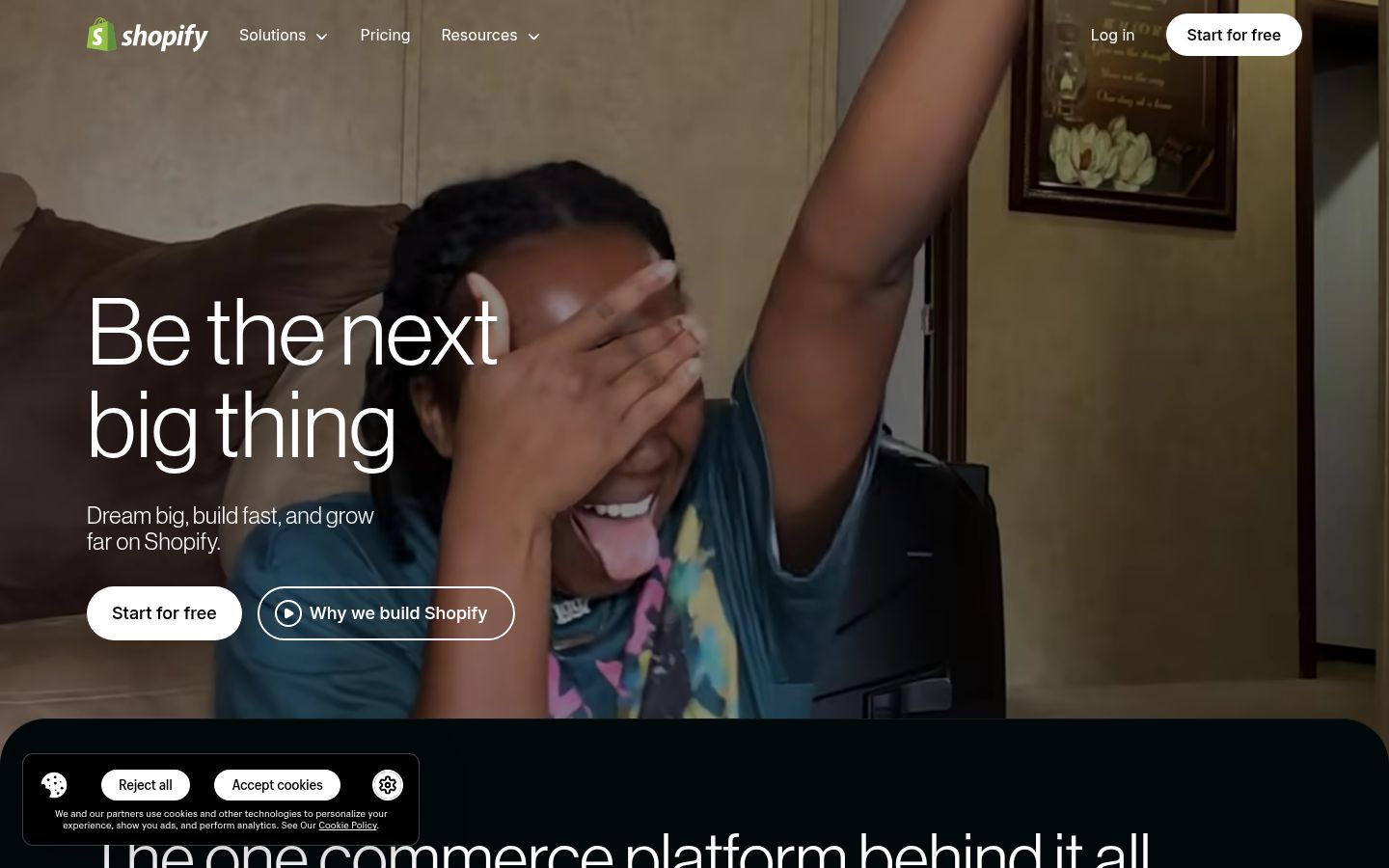 Screenshot of Shopify - https://www.shopify.com