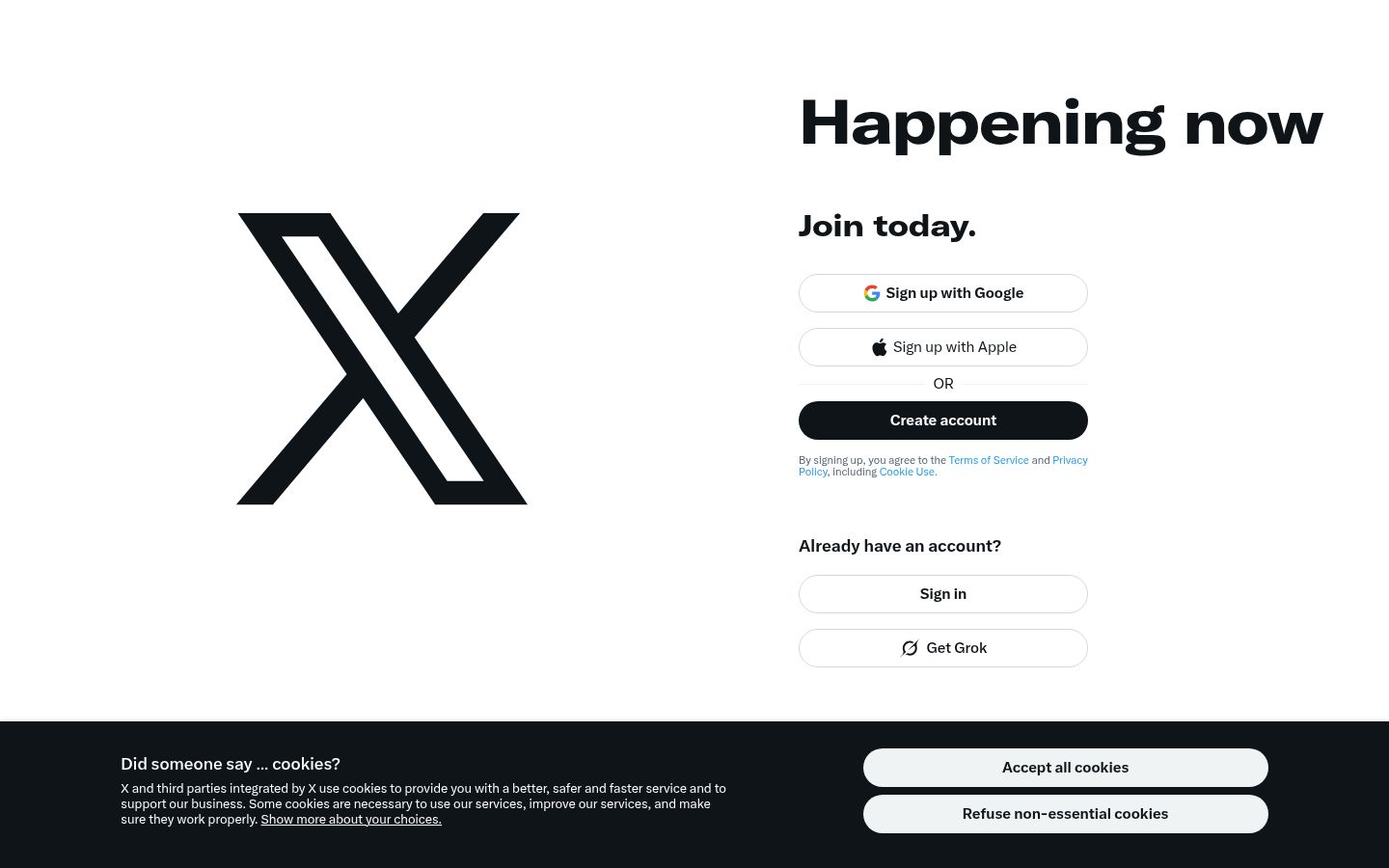 Screenshot of Twitter / X - https://x.com