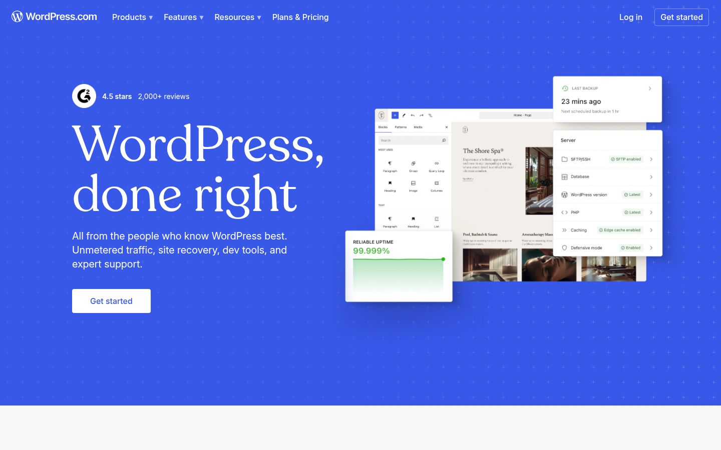 Screenshot of WordPress.com - https://wordpress.com